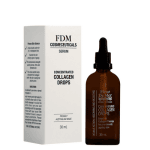 Fleur De Mer Concentrated Collagen Drops in brown glass bottle with dropper