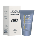 FDM Light Fluid Moisturiser + Vitamin A with white outer box.