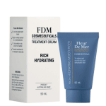 Fleur De Mer Rich Hydrating Moisturiser in blue tube and outer box