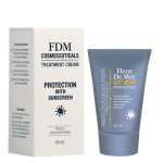 Fleur De Mer protection moisturiser in blue tube with the outer box in the background