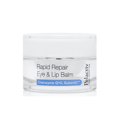 Pelactiv Rapid Repair Eye & Lip Balm in glass jar