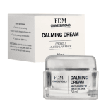 Fleur De Mer Calming Creme in glass jar with silver lid. jar pictures with box