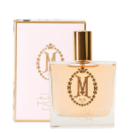 mor marshmallow fragrance in glass bottle with gold lid