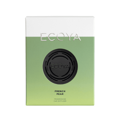 ECOYA french pear car diffuser in green box