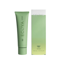 ECOYA hand cream in french pear. Green box with green hand cream tube
