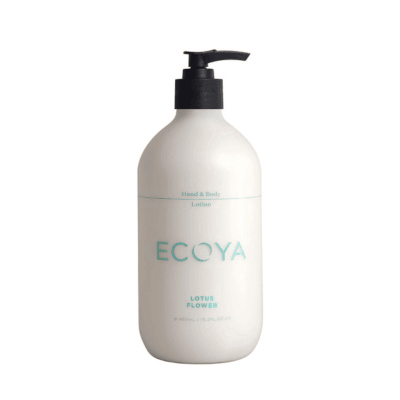 ECOYA lotus flower hand & bpdy lotion in pump bottle