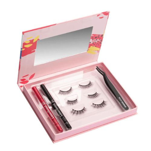 Silly George false eye lash set with clear and black linerbond and lash applicator