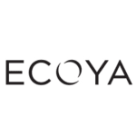 ecoya logo in black text white background