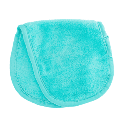 Folded original makeup eraser in turquoise colour