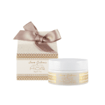 MOR Little Luxuries Snow Gardenia Body Butter. Box with a ribbon bow.