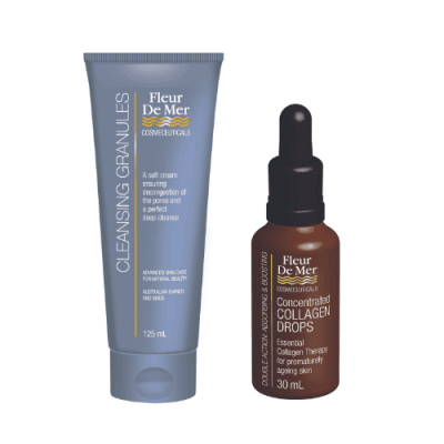 FDM Cleansing Granules and Collagen Drops Duo Pack