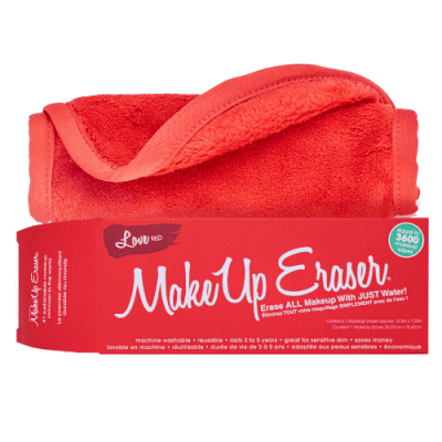 The Original MakeUp Eraser- Love Red with a red box