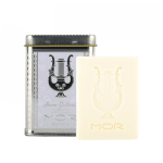 MOR snow gardenia soapette in cute tin box. Displayed on out tin with tin in background