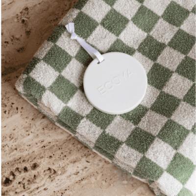 ECOYA ceramic stone on a towel