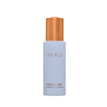 INIKA Organic Hyaluronic Hydration serum in a blue bottle with gold lid