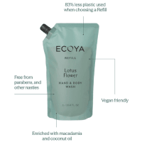 ECOYA Lotus Flower Hand & Body Wash Refill 1L - Image 3
