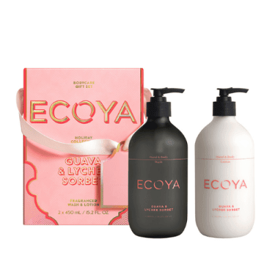 ECOYA Holiday Collection- Guava & Lychee Sorbet Body Gift Set 450ML