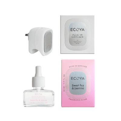 ECOYA Plug-In Diffuser + Fragrance Flask - Sweet Pea & Jasmine