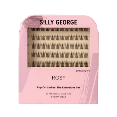 Silly George Pop-On Lashes- Rosy Dark Brown The Extension Set