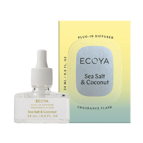 ECOYA Plug-In Diffuser Fragrance Flask Sea Salt & Coconut -24ml ECOYA Plug-In Diffuser Fragrance Flask Sea Salt & Coconut -24ml - Image 1
